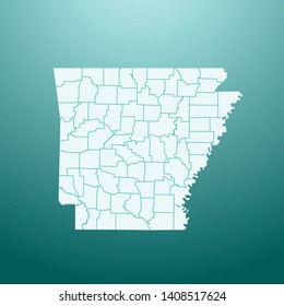 illustration vector map of Arkansas