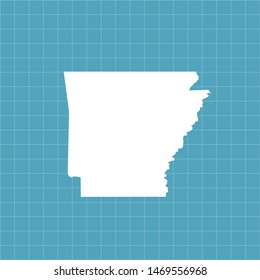 illustration vector map of Arkansas