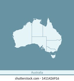 illustration vector map of Australia