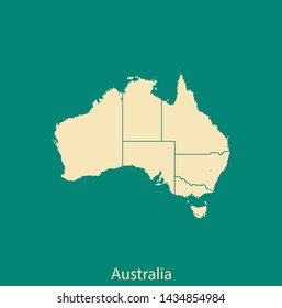 illustration vector map of Australia