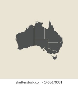 illustration vector map of Australia