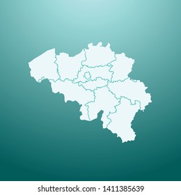 illustration vector map of Belgium