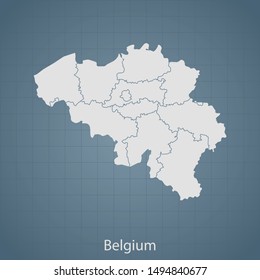 illustration vector map of Belgium
