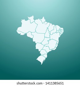 illustration vector map of Brazil