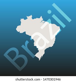 illustration vector map of Brazil