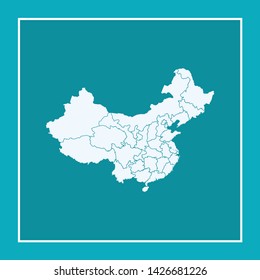 illustration vector map of China