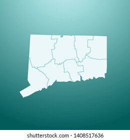 illustration vector map of Connecticut