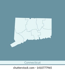 illustration vector map of Connecticut