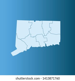 illustration vector map of Connecticut