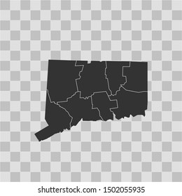 illustration vector map of Connecticut