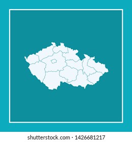 illustration vector map of Czech Republic