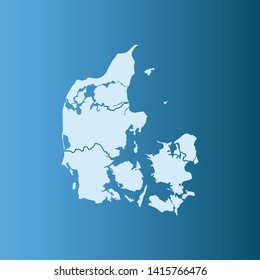 illustration vector map of Denmark