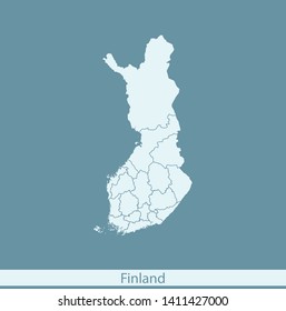 illustration vector map of Finland