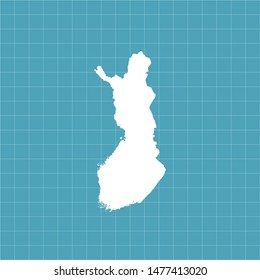 illustration vector map of Finland