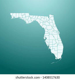 illustration vector map of Florida
