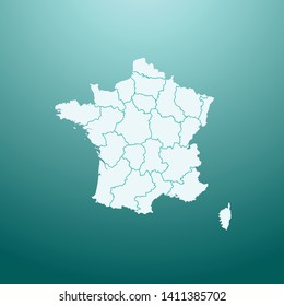illustration vector map of France