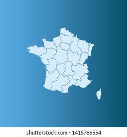 illustration vector map of France