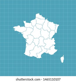 illustration vector map of France