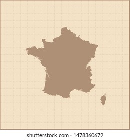 illustration vector map of France