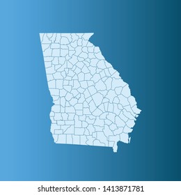 illustration vector map of Georgia