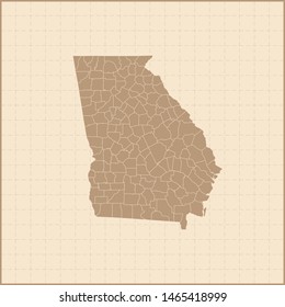 illustration vector map of Georgia