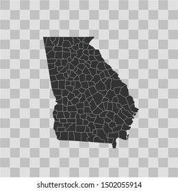 illustration vector map of Georgia