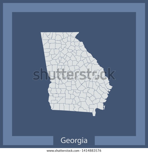 Illustration Vector Map Georgia Stock Vector Royalty Free