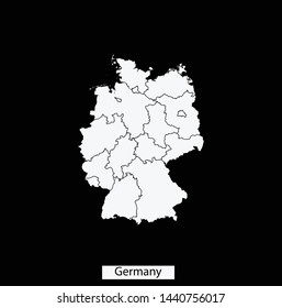 illustration vector map of Germany