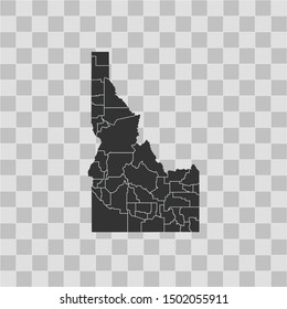 illustration vector map of Idaho