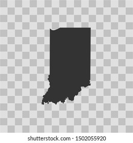 illustration vector map of Indiana