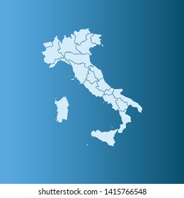 Illustration Vector Map Italy Stock Vector (Royalty Free) 1415766548 ...