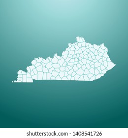 illustration vector map of Kentucky