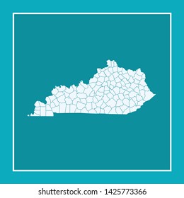 illustration vector map of Kentucky