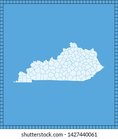 illustration vector map of Kentucky