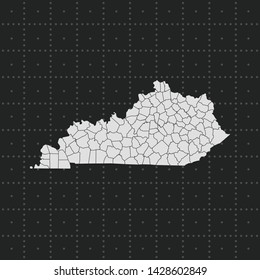 illustration vector map of Kentucky