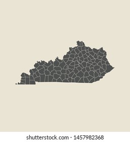 illustration vector map of Kentucky