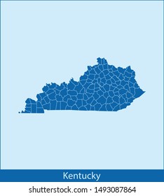 illustration vector map of Kentucky