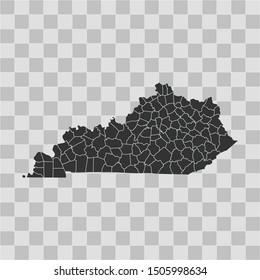 illustration vector map of Kentucky