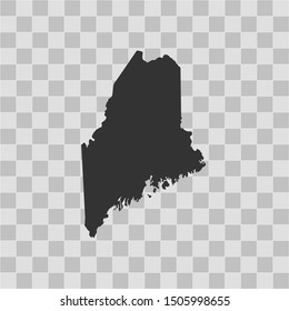 illustration vector map of Maine