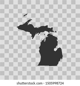 illustration vector map of Michigan