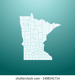 illustration vector map of Minnesota