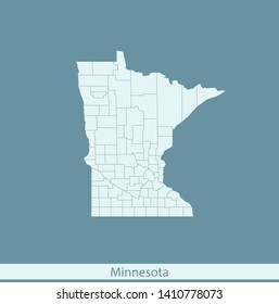 illustration vector map of Minnesota