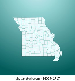 illustration vector map of Missouri