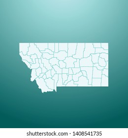 illustration vector map of Montana