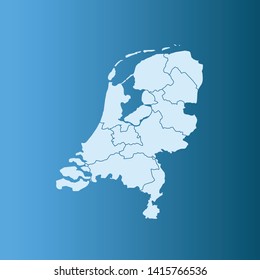 illustration vector map of Netherlands