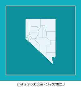 illustration vector map of Nevada