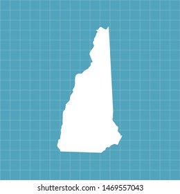 illustration vector map of New Hampshire