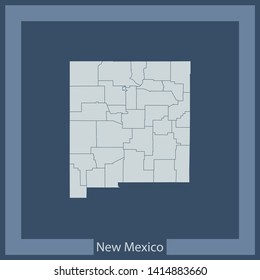 illustration vector map of New Mexico