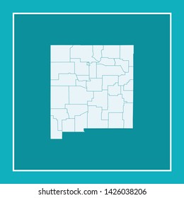 illustration vector map of New Mexico