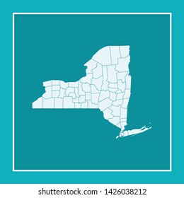 illustration vector map of New York